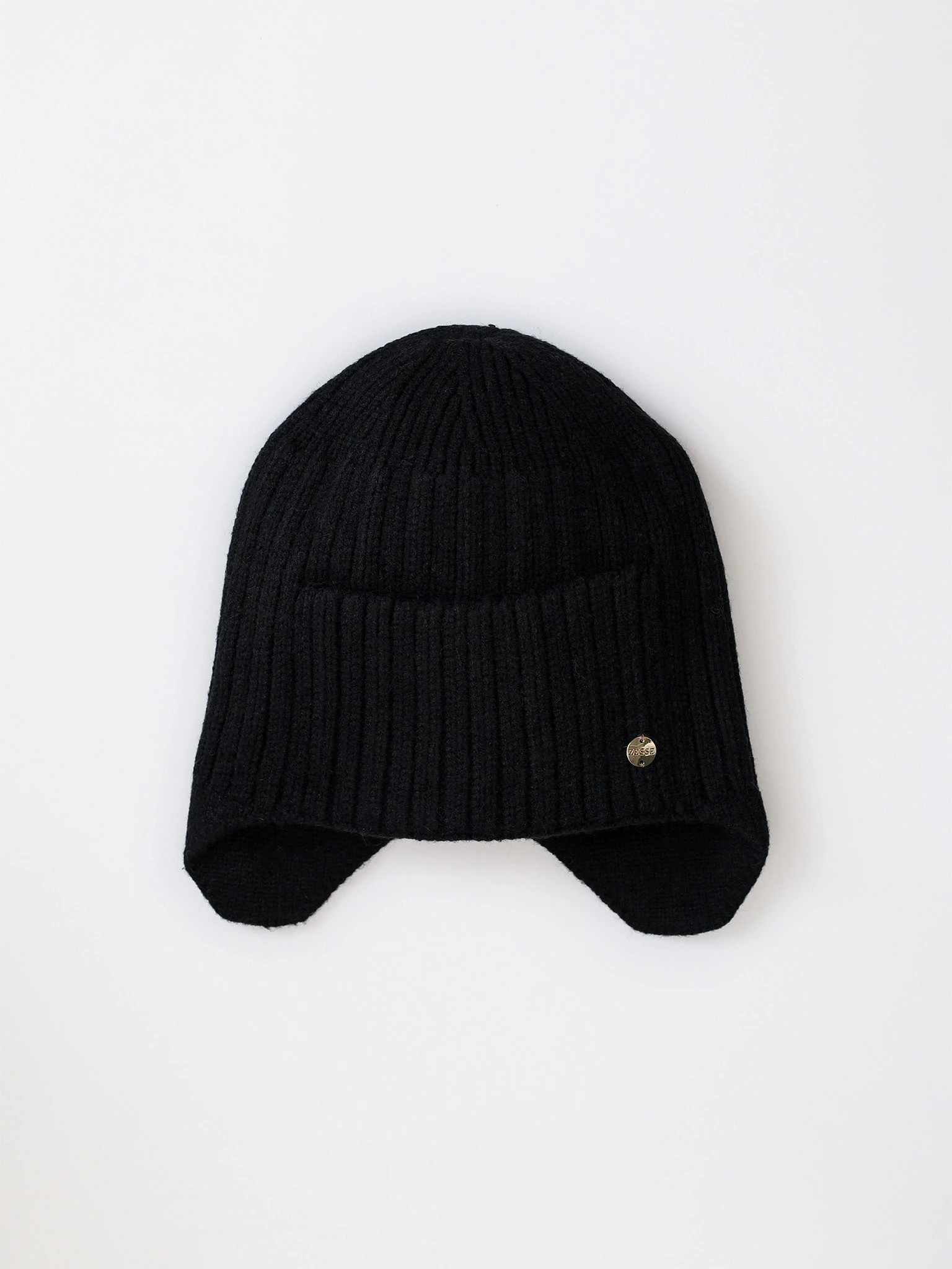 Шапка-ушанка из шерсти с акрилом с отворотом в ассортименте